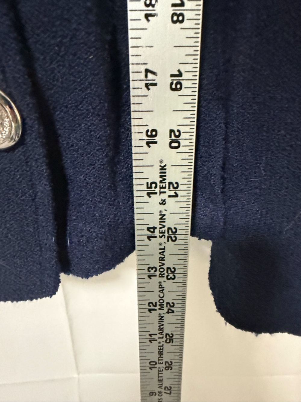 St. John Navy Double-Breasted Blazer with Decorative gold Buttons - Picture 4 of 6